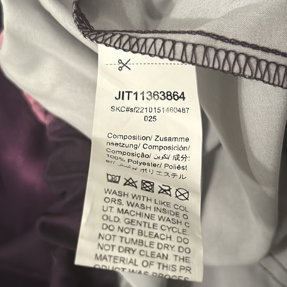 Shein Icon Plus Tie Dye Parachute Drawstring Cargo Skirt Purple & Pink 4X - Picture 11 of 11